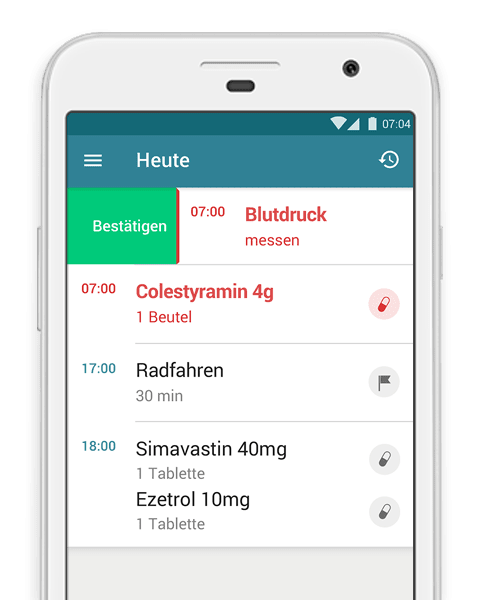 MyTherapy App hilft dabei den Cholesterin zu senken Screenshot