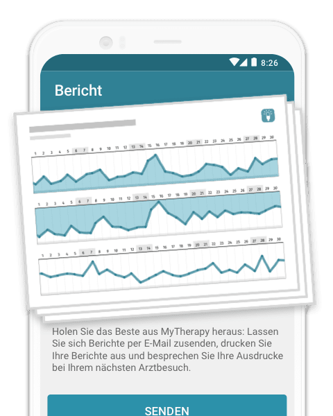 MyTherapy's automatisierter Gesundheitsbericht