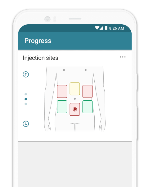 MyTherapy Med Reminder: Injection site tracker screenshot