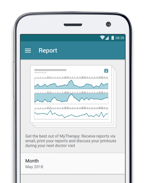 mytherapy health report for tracking blood pressure