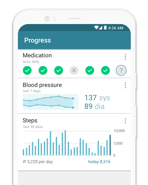 MyTherapy Med Reminder: Progress report screenshot