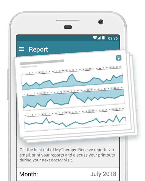 MyTherapy journal for psoriasis medications and symptom tracker