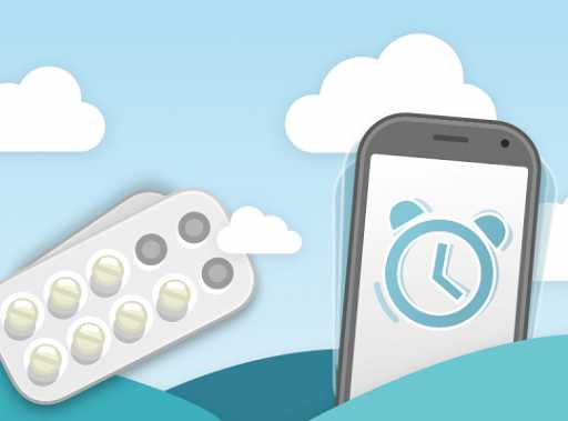 MyTherapy medication reminder and health tracker app smartphone alarm graphic